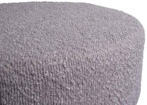 Sitzhocker Schminkhocker höhenverstellbar drehbar Ø37cm Bouclé taupe