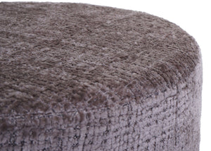 Sitzhocker Schminkhocker höhenverstellbar drehbar Ø37cm Chenille braun