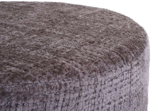 Sitzhocker Schminkhocker höhenverstellbar drehbar Ø37cm Chenille braun