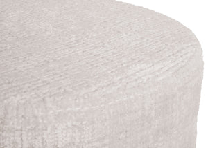Sitzhocker Schminkhocker höhenverstellbar drehbar Ø37cm Chenille creme-weiss