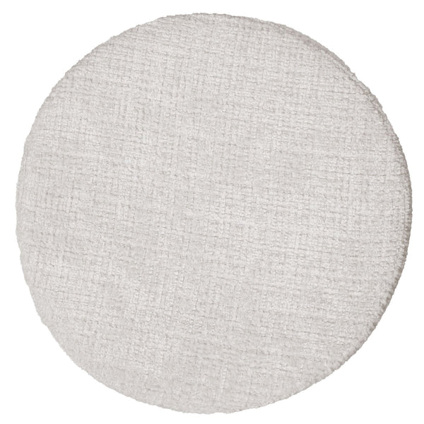 Sitzhocker Schminkhocker höhenverstellbar drehbar Ø37cm Chenille creme-weiss