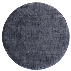 Sitzhocker Schminkhocker höhenverstellbar drehbar Ø37cm Chenille dunkelgrau
