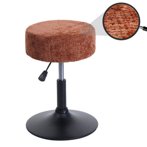 Sitzhocker Schminkhocker höhenverstellbar drehbar Ø37cm Chenille terrakotta