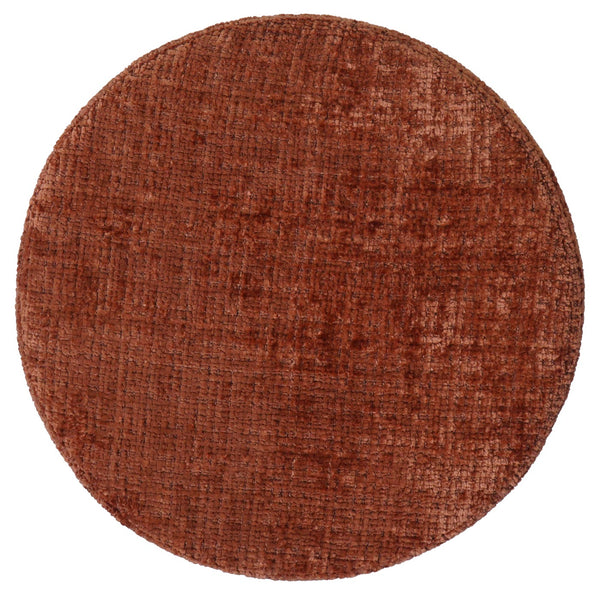 Sitzhocker Schminkhocker höhenverstellbar drehbar Ø37cm Chenille terrakotta