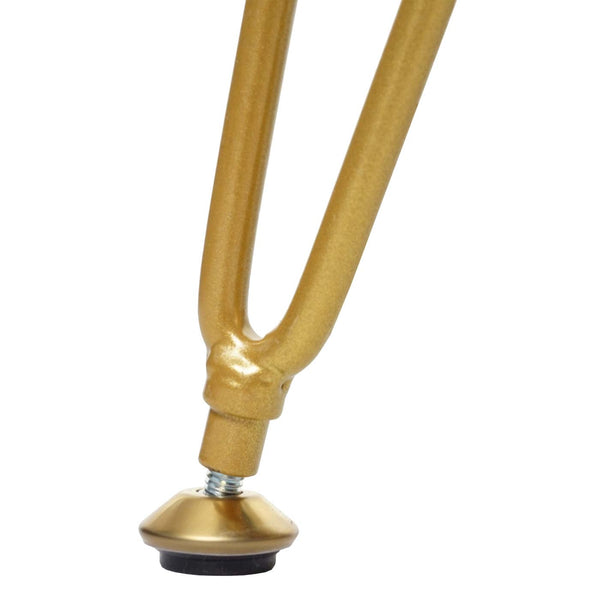 Sitzhocker mit Staufach Ø33cm Samt-Optik grün Gestell gold