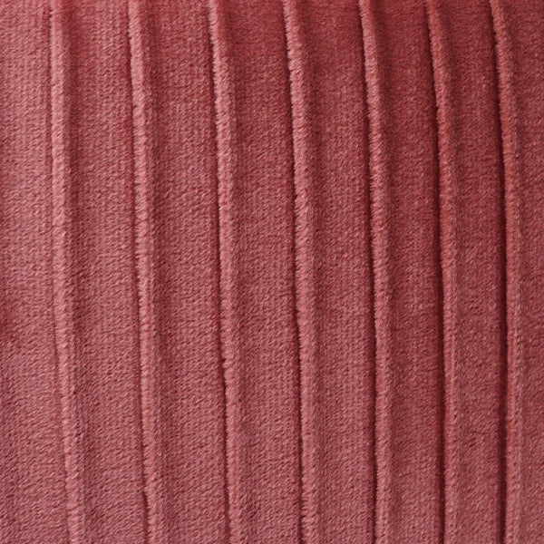 Sitzhocker mit Staufach Ø33cm Samt-Optik rosa Gestell schwarz