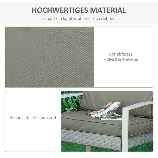 Sitzkissen 2er Set waschbar dicke Polsterauflage dunkelgrau