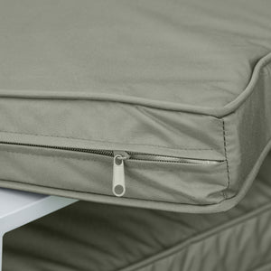 Sitzkissen 2er Set waschbar dicke Polsterauflage dunkelgrau