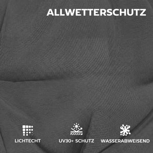 Sitzkissen 4er Set wasserabweisend rutschfest Indoor Outdoor dunkelgrau