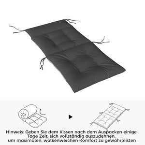 Sitzkissen 4er Set wasserabweisend rutschfest Indoor Outdoor dunkelgrau