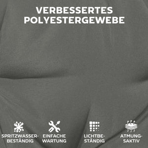 Sitzkissen 4er Set rutschfest mit Bändern für Stühle outdoor indoor