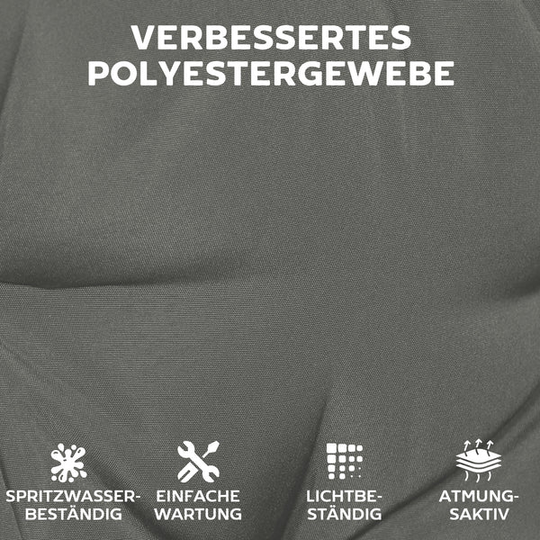 Sitzkissen 4er Set rutschfest mit Bändern für Stühle outdoor indoor