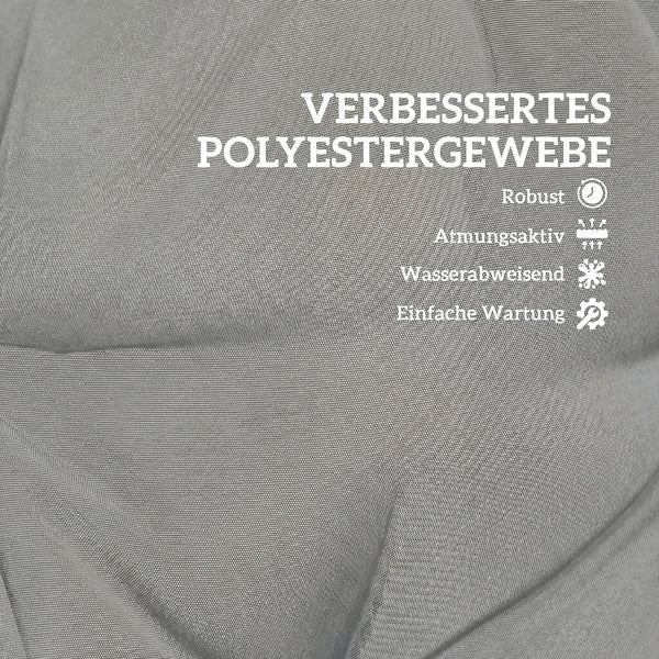 Sitzkissen mit Rückenlehne für Gartenstuhl wasserabweisend
