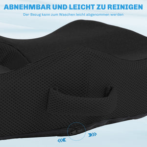 Sitzkissen orthopädisch Memory-Schaum ergonomisch Schwarz