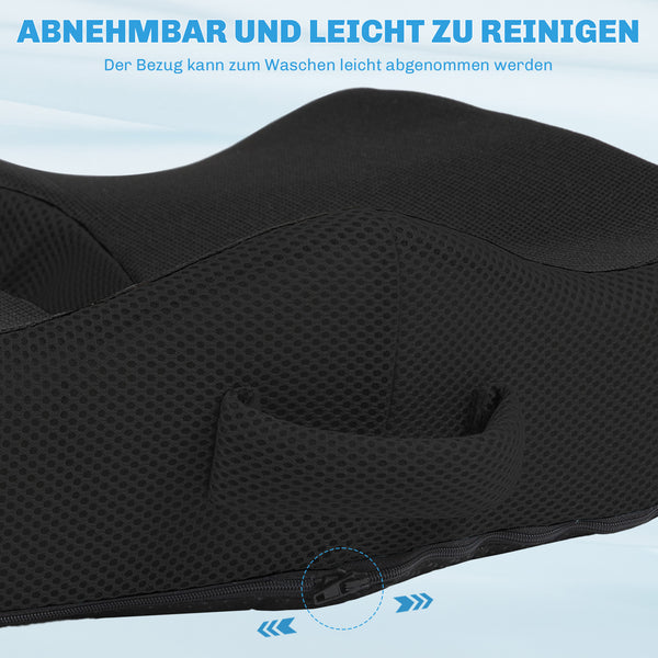 Sitzkissen orthopädisch Memory-Schaum ergonomisch Schwarz