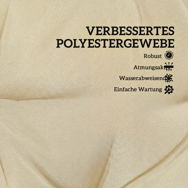 Sitzkissen Outdoor mit Rückenlehne wasserabweisend beige