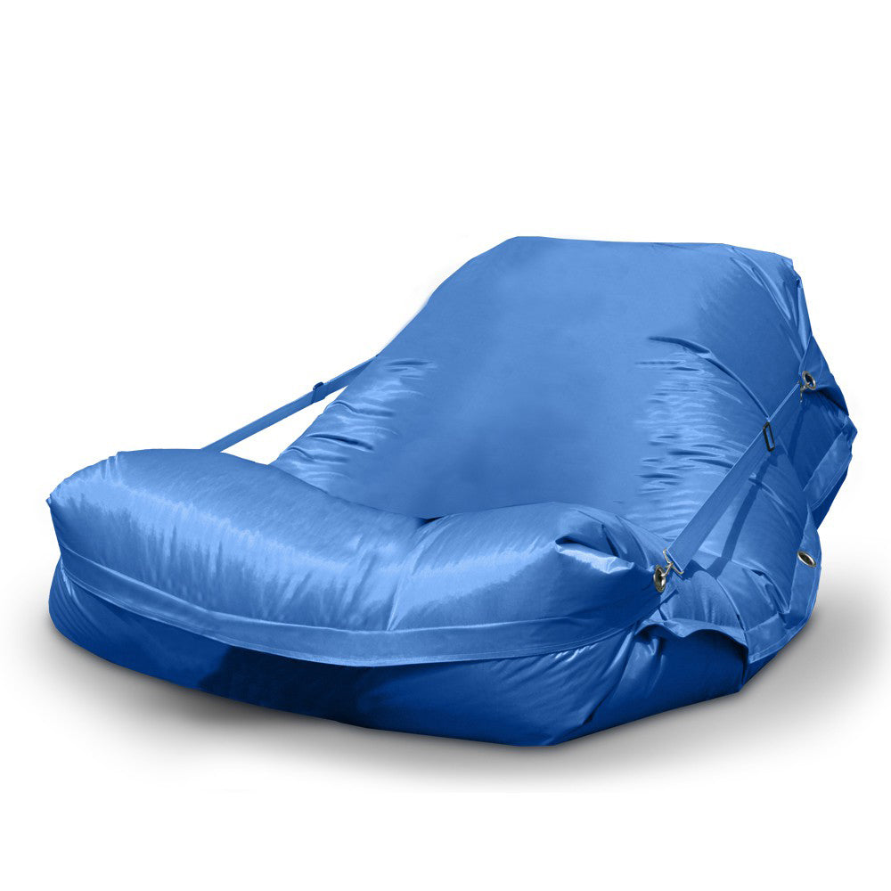 Pouf blu XXL con imbottitura inclusa 