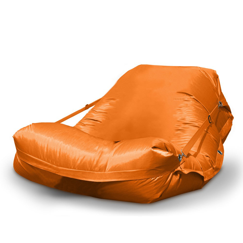Pouf arancione XXL con imbottitura inclusa 