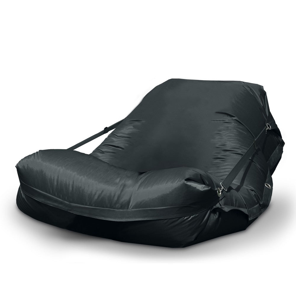 Pouf nero XXL con imbottitura inclusa 