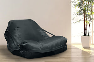Pouf nero XXL con imbottitura inclusa 