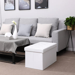 Sitztruhe Sitzbank 76cm Weiss