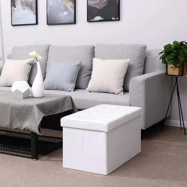 Sitztruhe Sitzbank 76cm Weiss