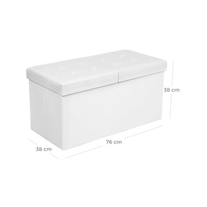 Sitztruhe Sitzbank 76cm Weiss