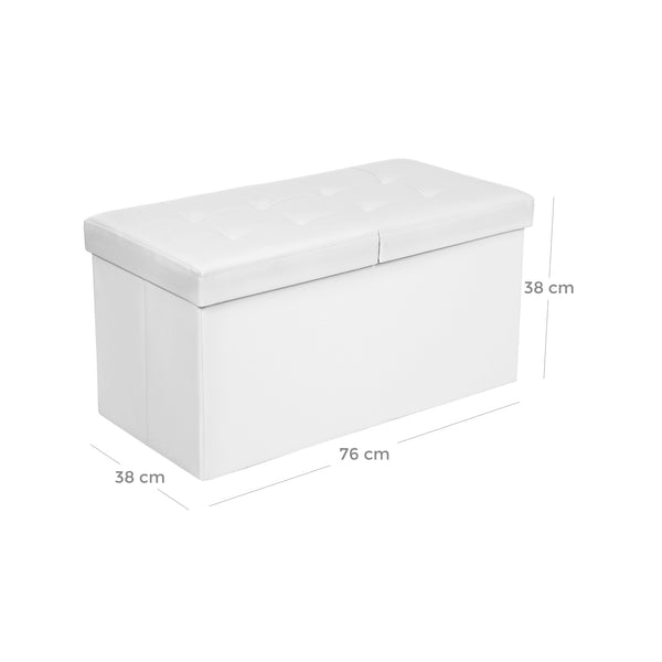 Sitztruhe Sitzbank 76cm Weiss