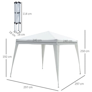 Faltpavillon 3x3m Pavillon Faltzelt Partyzelt Gartenzelt Popup Weiss
