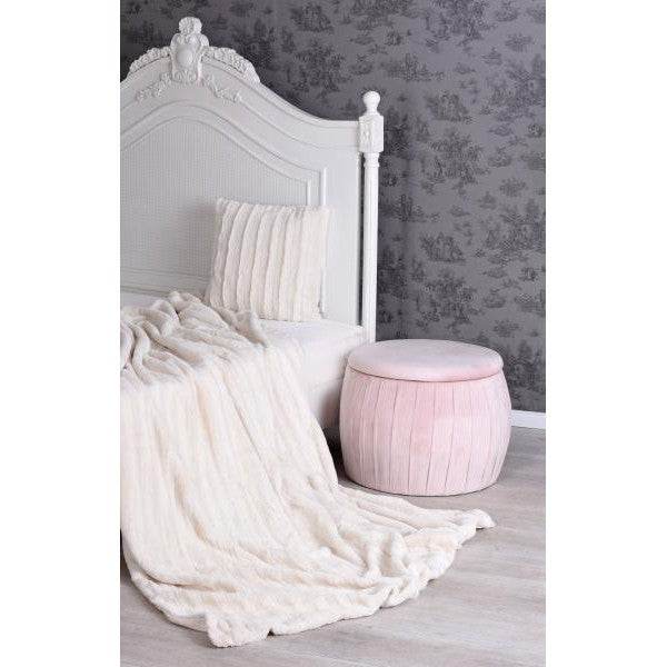 SAMT HOCKER MIT STAURAUM TRUHENBANK SITZHOCKER POUF VELOUR