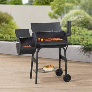 Smoker BBQ cart Fort Worth 115x110x64cm Black