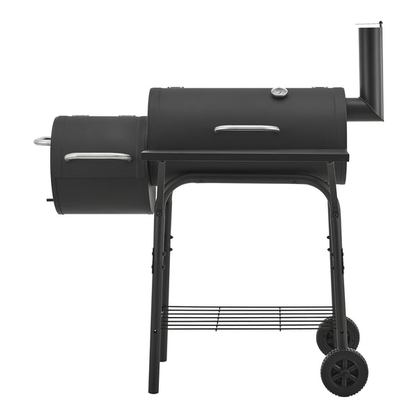 Smoker BBQ cart Fort Worth 115x110x64cm Black