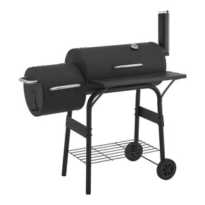 Smoker BBQ cart Fort Worth 115x110x64cm Black