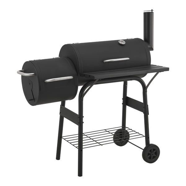 Smoker BBQ cart Fort Worth 115x110x64cm Black