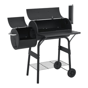 Smoker BBQ cart Fort Worth 115x110x64cm Black