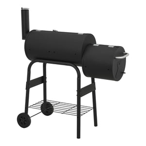 Smoker BBQ cart Fort Worth 115x110x64cm Black