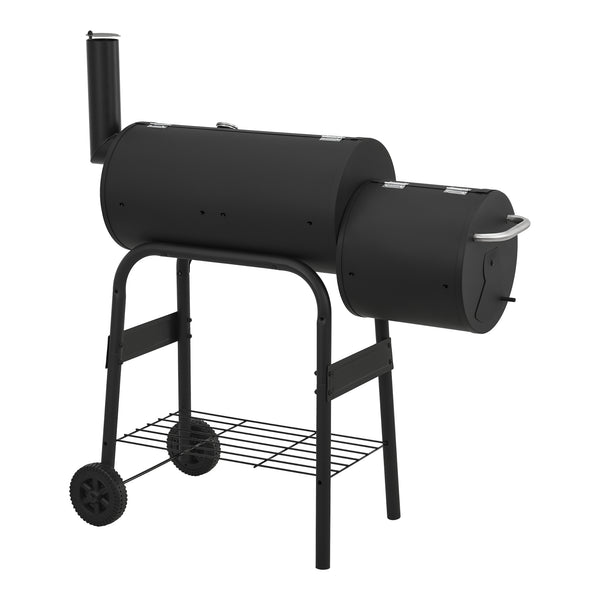 Smoker BBQ cart Fort Worth 115x110x64cm Black