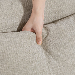 Sofa 2-Sitzer klein mit Holzfüssen für Wohnzimmer Chenille beige