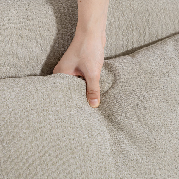 Sofa 2-Sitzer klein mit Holzfüssen für Wohnzimmer Chenille beige