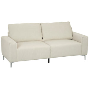Sofa Polstersofa 3-Sitzer für Wohnzimmer und Schlafzimmer cremeweiss
