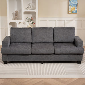 Sofa Polstersofa 3-Sitzer für Wohnzimmer aus Stoff grau