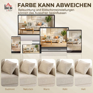 Sofa 3-Sitzer mit Kissen für Wohnzimmer Samt beige