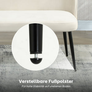 Sofa Couch 2-Sitzer modern für Wohnzimmer Samt beige