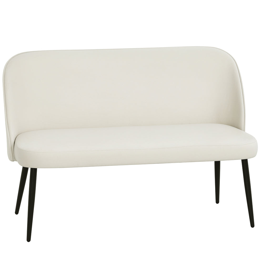 Sofa Couch 2-Sitzer modern für Wohnzimmer Samt beige