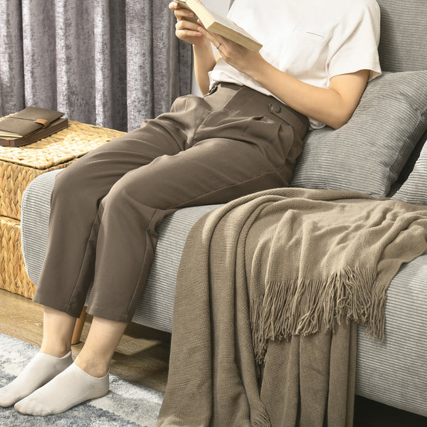 Sofa Gästebett Klappbett mit Rückenkissen 141x90x81cm Grau