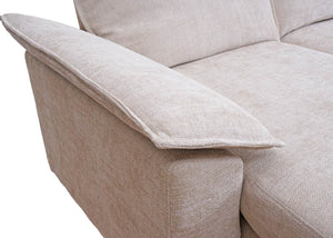 Sofa-Garnitur Ecksofa L-Form links/rechts 84x229x140cm beige
