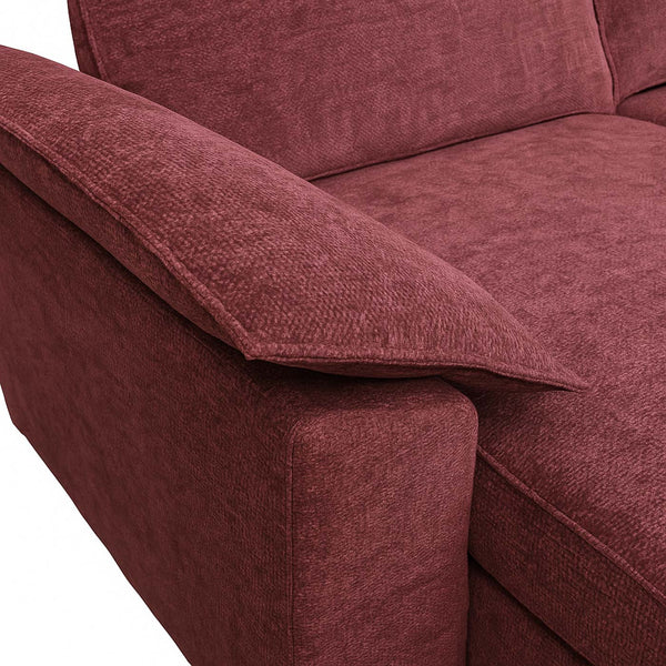 Sofa-Garnitur Ecksofa L-Form links/rechts 84x229x140cm bordeaux