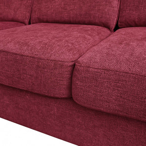 Sofa-Garnitur Ecksofa L-Form links/rechts 84x229x140cm bordeaux