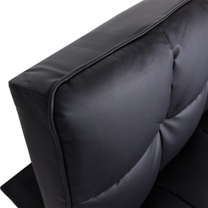 Sofa Klappsofa Schlafsofa Nosagfederung Liegefläche 181x107cm Kunstleder schwarz