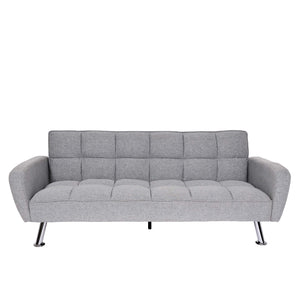 Sofa Schlafsofa Gästebett Klappsofa Nosagfederung 203cm Stoff hellgrau